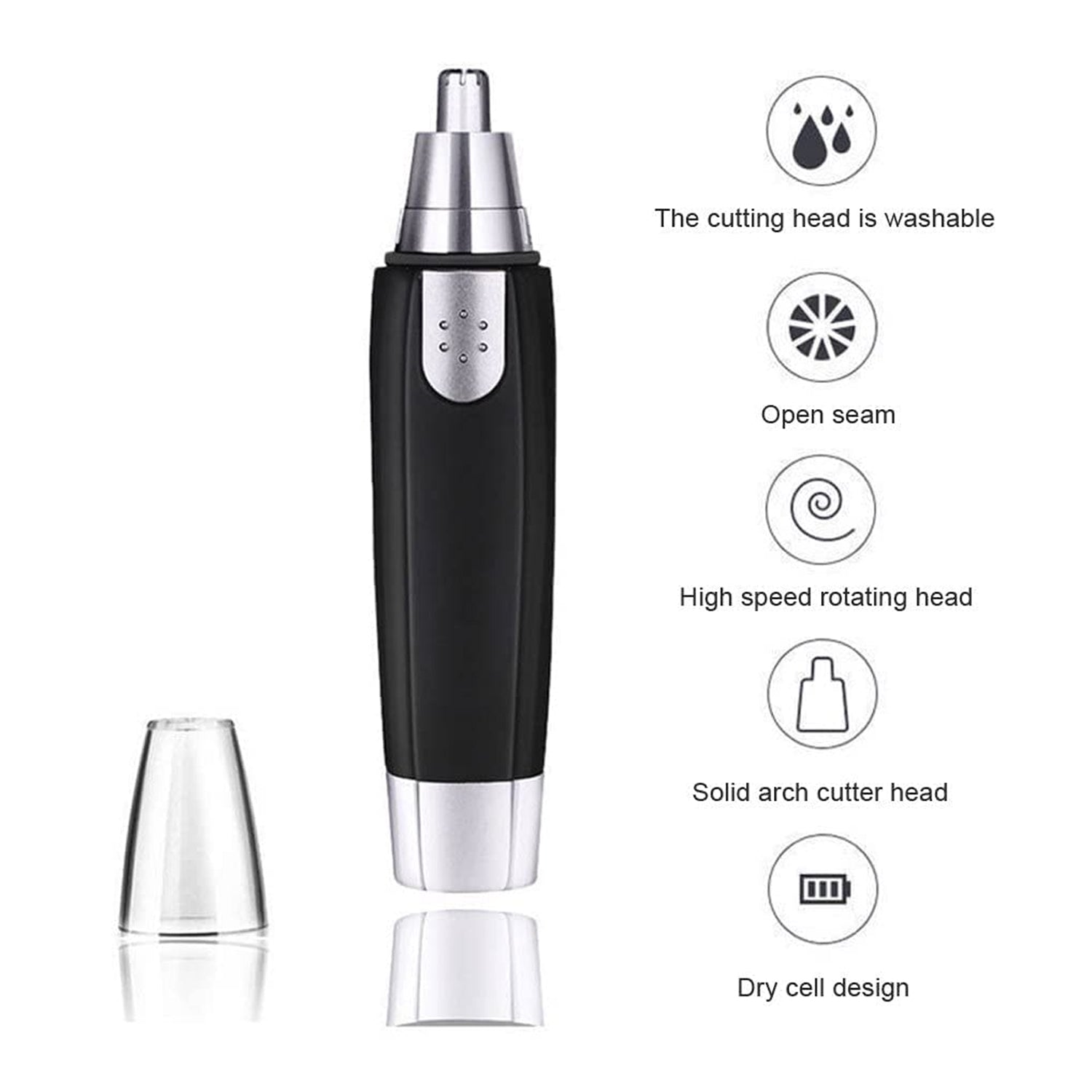 6003 Sharp New Ear and Nose Hair Trimmer Professional Heavy Duty Steel Nose Clipper Battery-Operated. DeoDap 6003 Sharp New Ear and Nose Hair Trimmer Professional Heavy Duty Steel Nose Clipper Battery-Operated. DeoDap